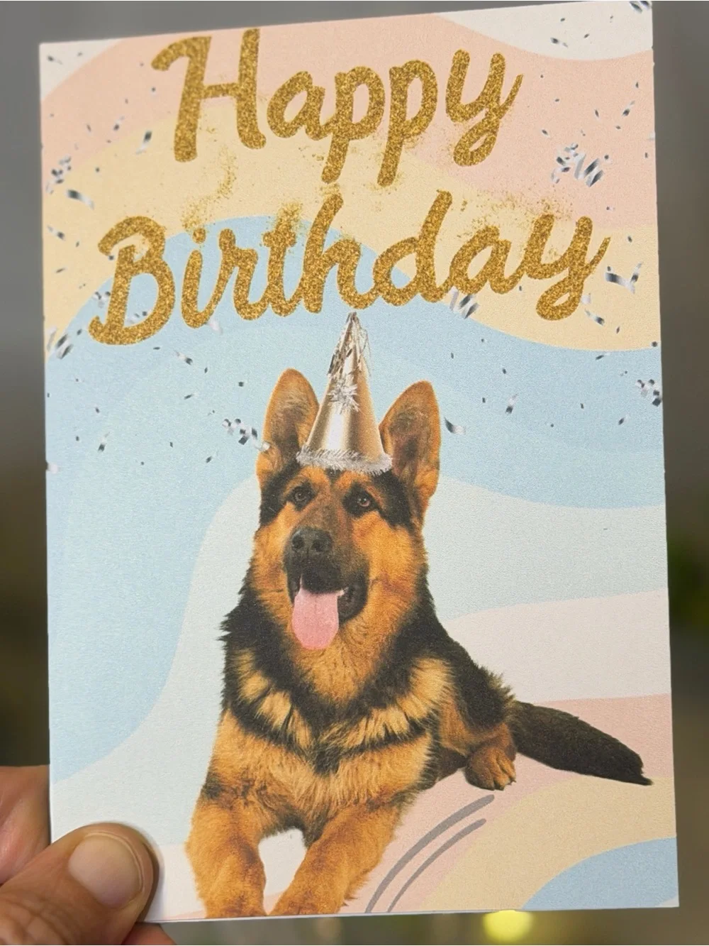 Happy Birthday German Shepherd Greeting Card Set of 15 with Envelopes Blank
